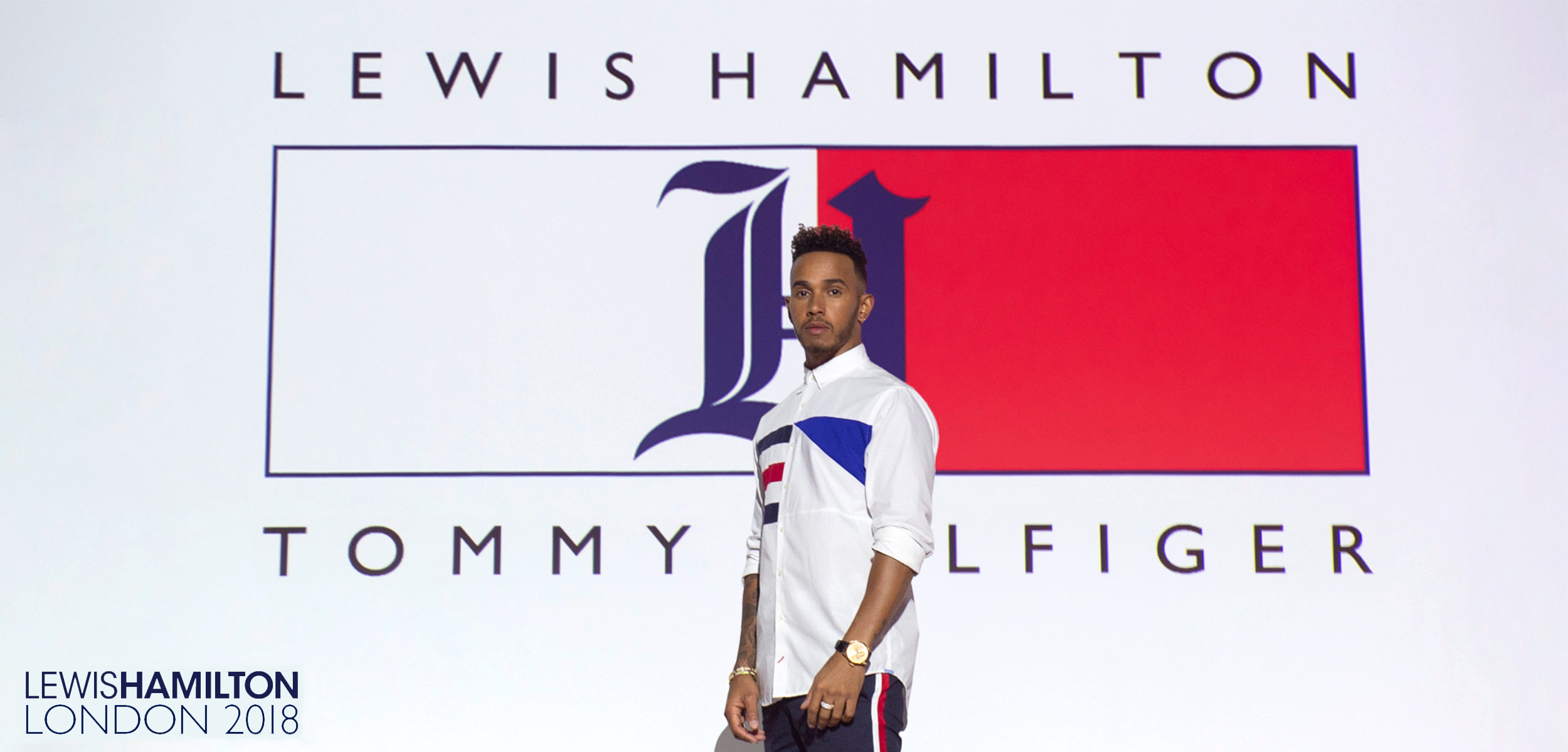 LEWIS HAMILTON CELEBRA #WHATSYOURDRIVE  NELLO STORE TOMMY HILFIGER DI LONDRA