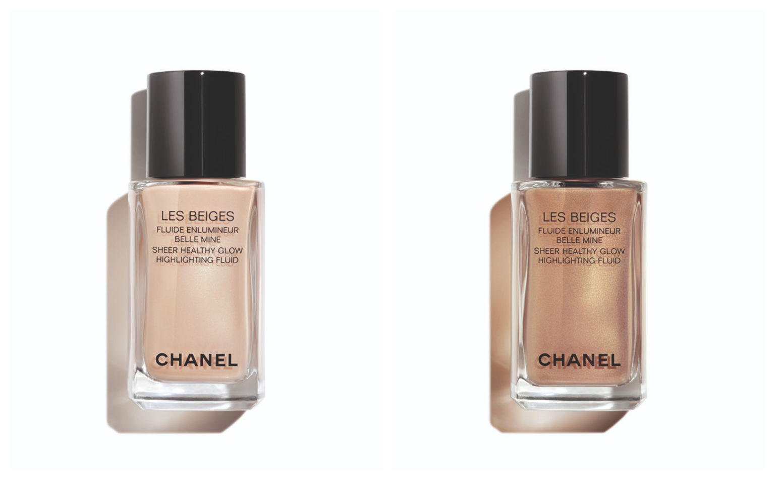 Les beiges флюид. Жидкий хайлайтер Chanel Pearly Glow.